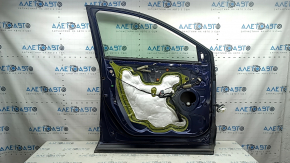 Front left door assembly Honda CRV 17-22 blue B-588P, Touring, keyless, trim with chrome molding