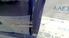 The trunk door is bare, Honda CRV 17-22, electric, blue B-588P, dented, metal torn, sealant cracked