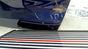 The trunk door is bare, Honda CRV 17-22, electric, blue B-588P, dented, metal torn, sealant cracked