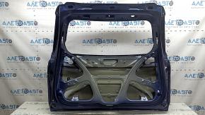 The trunk door is bare, Honda CRV 17-22, electric, blue B-588P, dented, metal torn, sealant cracked