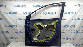 Bare front right door Honda CRV 17-22 blue B-588P, with upper chrome molding