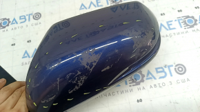 Left side mirror assembly Honda CRV 17-22 9 pins, turn signal, BSM, heated, blue, in glue