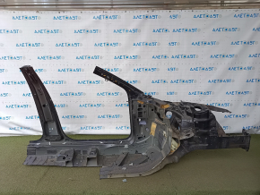 Front left quarter of Audi A6 C8 19-23 sawed off, with central pillar, blue