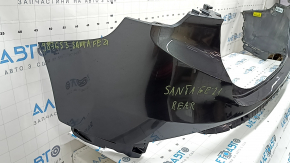 Rear bumper bare upper part Hyundai Santa FE 21-23 graphite, scratch, cracks in fasteners