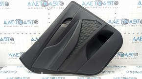Door trim, rear left card, Hyundai Santa FE 21-23, black, under the curtain, with a lining, insert and armrest, black leather, dents, scratches, needs cleaning