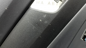 Door trim, rear left card, Hyundai Santa FE 21-23, black, under the curtain, with a lining, insert and armrest, black leather, dents, scratches, needs cleaning