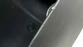 Door trim, rear left card, Hyundai Santa FE 21-23, black, under the curtain, with a lining, insert and armrest, black leather, dents, scratches, needs cleaning