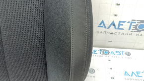 The upholstery of the back of the driver's seat of the Hyundai Santa FE 21-23 is black fabric, heated, and can be cleaned