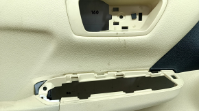 Door trim, front left card, Toyota Camry v55 15-17 usa, beige with beige plastic insert, rubber armrest, dry-cleanable, scratches