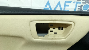 Door trim, front left card, Toyota Camry v55 15-17 usa, beige with beige plastic insert, rubber armrest, dry-cleanable, scratches