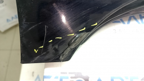 Left threshold Toyota Camry v55 15-17 usa black, with absorber, scratches, dented, cracked, broken fasteners