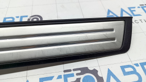 Front left outer door sill trim Toyota Camry v55 15-17 usa black, with chrome trim, worn