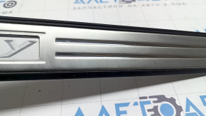 Front left outer door sill trim Toyota Camry v55 15-17 usa black, with chrome trim, worn