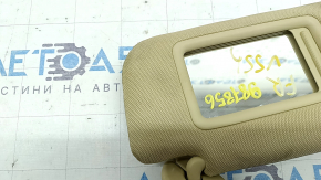 Right visor Toyota Camry v55 15-17 usa beige, without hook, dry cleanable