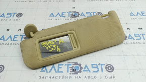 Left visor Toyota Camry v55 15-17 usa beige, without hook, dry cleanable