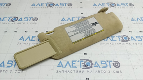 Left visor Toyota Camry v55 15-17 usa beige, without hook, dry cleanable