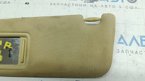 Left visor Toyota Camry v55 15-17 usa beige, without hook, dry cleanable