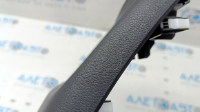 Rear center console trim Hyundai Santa FE 21-23 black, with air duct deflector, without charging ports, scratches