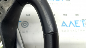 Naked steering wheel Hyundai Santa FE 21-23 black leather, without buttons and paddles, scratches, dents