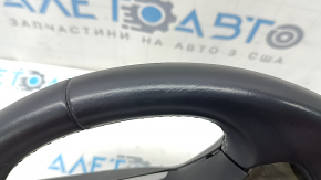 Naked steering wheel Hyundai Santa FE 21-23 black leather, without buttons and paddles, scratches, dents