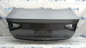 Audi A4 B8 13-16 rest sedan trunk lid without spoiler, silver LX7P, painted 0.3-0.35