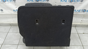 Rear row of seats, 2nd row, left Hyundai Santa FE 21-23, black fabric, electric folding, with seat belt, wrinkled, needs cleaning