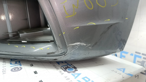 Bare front bumper Audi A4 B8 13-16 rest, S-Line, silver, for headlight washers, without plugs, scratches, pressed, cracked, broken fasteners, broken fastener