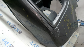 Bare front bumper Audi A4 B8 13-16 rest, S-Line, silver, for headlight washers, without plugs, scratches, pressed, cracked, broken fasteners, broken fastener