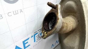 The exhaust route, the middle part with the catalytic converter of Hyundai Santa FE 21-23 2.5, is crushed, the stud is sawed off