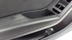 Door trim, front left, Audi A4 B8 13-16 rest, black, with black leather insert, black leather armrest, dark wood molding structure, scratches, broken fasteners, scuffed, dents