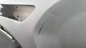 Door trim, front left, Audi A4 B8 13-16 rest, black, with black leather insert, black leather armrest, dark wood molding structure, scratches, broken fasteners, scuffed, dents