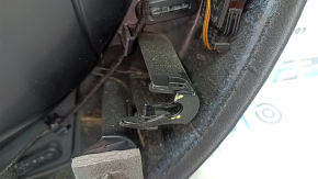 Door trim, front left, Audi A4 B8 13-16 rest, black, with black leather insert, black leather armrest, dark wood molding structure, scratches, broken fasteners, scuffed, dents