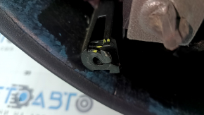 Door trim, rear right card, Audi A4 B8 13-16 rest, black, with black leather insert, black leather armrest, sedan without curtain, molding with dark wood structure, with buttons, scratches, broken fasteners, tears