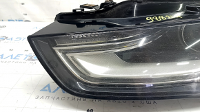 Front left headlight assembly Audi A4 B8 13-16 rest xenon LED, needs polishing, scratches, yellowing LED