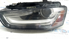 Front left headlight assembly Audi A4 B8 13-16 rest xenon LED, needs polishing, scratches, yellowing LED