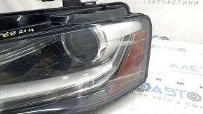 Front left headlight assembly Audi A4 B8 13-16 rest xenon LED, needs polishing, scratches, yellowing LED