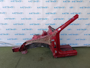 The front left quarter of Lexus ES 19-26 is sawed off, red, butt
