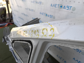 Front left quarter of Toyota Prius V 12-17, white, with central pillar, sawed off, dented