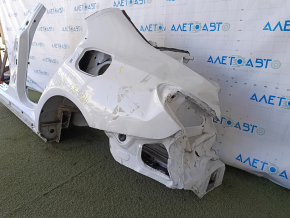 Quarter wing rear left Mercedes CLA 14-19 sawed off, with central pillar, white, dented, painted, butt