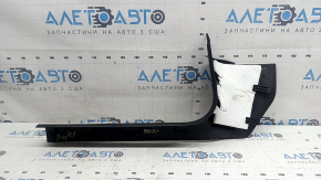 Inner door sill trim, front right, Audi A4 B8 08-16 sedan, black, worn