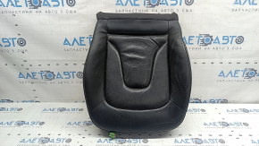 Driver's seat cushion upholstery for Audi A4 B8 13-16, black leather, heated