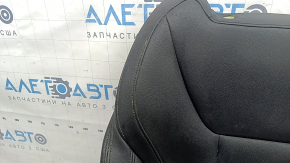 BMW X3 G01 18-21 driver's seat back upholstery, black leatherette, heated, ready for dry cleaning, heating wires cut