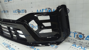 Lower grille of the front bumper Kia Sorento 21-24 HEV, PHEV black gloss for radar, fog lights and parking sensors, with parking sensors, with brackets