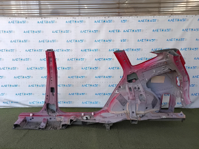 Quarter wing rear right Toyota Prius V 12-17 sawed off, with central pillar, red, pokes