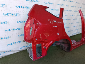 Quarter wing rear right Toyota Prius V 12-17 sawed off, with central pillar, red, pokes
