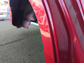 Quarter wing rear right Toyota Prius V 12-17 sawed off, with central pillar, red, pokes