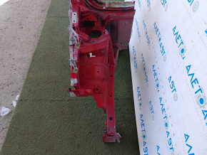 The front right quarter of Toyota Prius V 12-17 is sawed off, red
