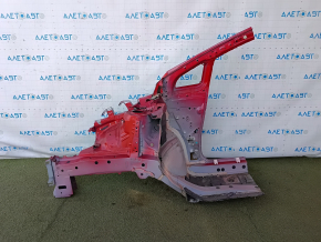 The front right quarter of Toyota Prius V 12-17 is sawed off, red