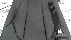 Rear seat backrest, 2nd row, left, BMW X3 G01 18-21, black leatherette, with black belt, dry-cleanable