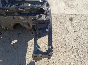 Front left quarter panel of Honda CRV 20-22 hybrid on the body, blue